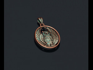 Owl pendant Modèles 3D en vedette