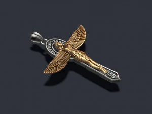 Crux Ansata pendant 3D Print Model