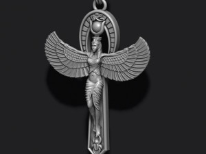 Crux Ansata Isis pendant 3D-printmodel