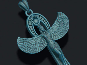 Crux Ansata Isis pendant 3D-printmodel