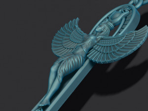 Crux Ansata Isis pendant 3D-printmodel