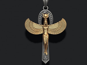 Crux Ansata Isis pendant 3D-printmodel