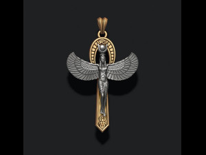 Crux Ansata Isis pendant 3D-printmodel