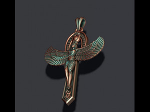 Crux Ansata Isis pendant 3D-printmodel