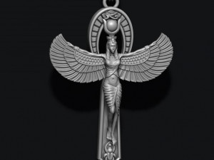Crux Ansata Isis pendant 3D-printmodel