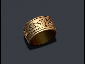 Egyptian symbols ring 3D Print Model