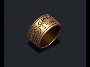 Egyptian symbols ring 3D Print Model