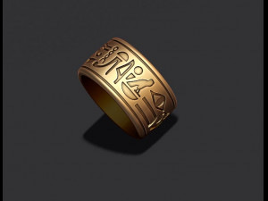 Egyptian symbols ring 3D Print Model