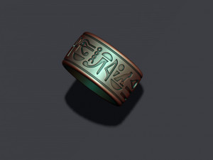 Egyptian symbols ring 3D Print Model