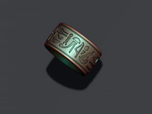 Egyptian symbols ring 3D Print Model