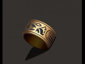 Egyptian symbols ring 3D Print Model