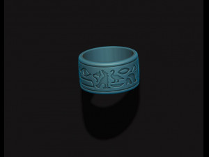 Egyptian symbols ring 3D Print Model
