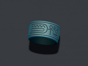 Egyptian symbols ring 3D Print Model