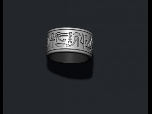 Egyptian symbols ring 3D Print Model