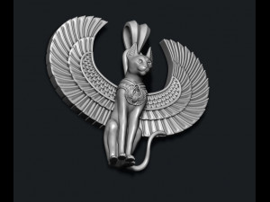 Egyptian God cat Bastet pendant 3D Print Model