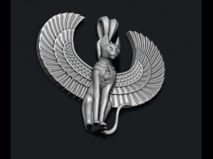 Egyptian God cat Bastet pendant 3D Print Model