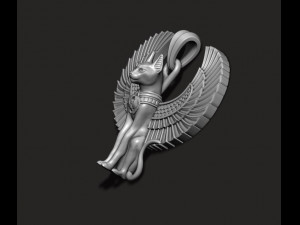 Egyptian God cat Bastet pendant 3D Print Model