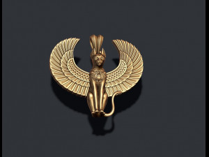 Egyptian God cat Bastet pendant 3D Print Model