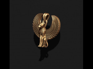 Egyptian God cat Bastet pendant 3D Print Model