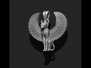 Egyptian God cat Bastet pendant 3D Print Model