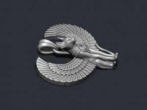 Egyptian God cat Bastet pendant 3D Print Model
