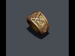 Mason ring Modèles 3D en vedette
