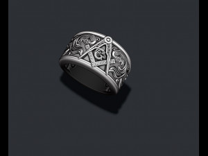 Mason ring Modèles 3D en vedette