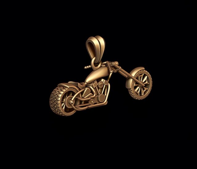 Motorcycle chopper pendant 3d Modelo de impresión 3D .c4d .max .obj .3ds .fbx .stl .blend 