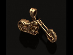 Motorcycle chopper pendant 3d Modelo de impresión 3D