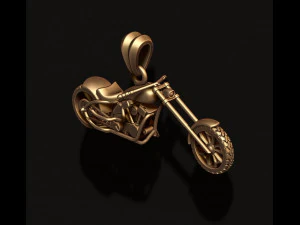 Motorcycle chopper pendant 3d 3D Print Model
