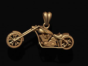 Motorcycle chopper pendant 3d 3D Print Model