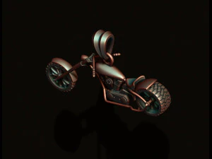 Motorcycle chopper pendant 3d 3D Print Model
