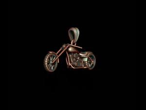 Motorcycle chopper pendant 3d 3D Print Model