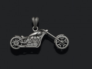 Motorcycle chopper pendant 3d Modelo de impresión 3D