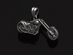Motorcycle chopper pendant 3d Modelo de impresión 3D