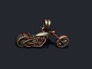 Motorcycle chopper pendant 3d Modelo de impresión 3D