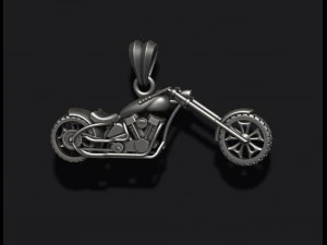 Motorcycle chopper pendant 3d 3D Print Model