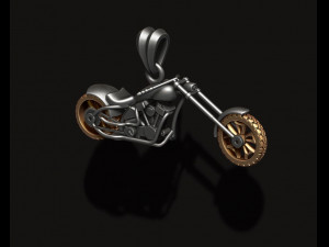 Motorcycle chopper pendant 3d 3D Print Model