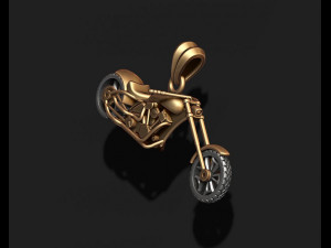 Motorcycle chopper pendant 3d 3D 打印模型