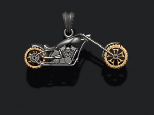 Motorcycle chopper pendant 3d 3D 打印模型