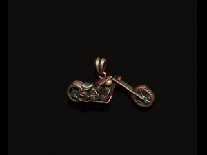Motorcycle chopper pendant basrelief 3D-Druckmodell