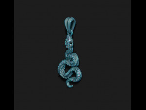 Snake pendant with gems 3D Принт Модель