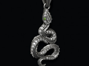 Snake pendant with gems 3D Принт Модель