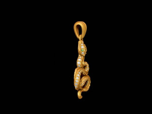 Snake pendant with gems 3D Принт Модель