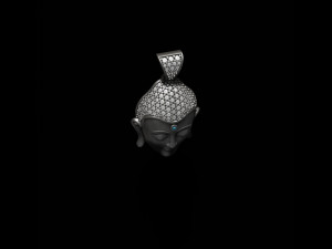 Buddha head with gems pendant 3Dプリントモデル