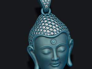 Buddha head with gems pendant 3Dプリントモデル