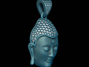 Buddha head with gems pendant 3Dプリントモデル