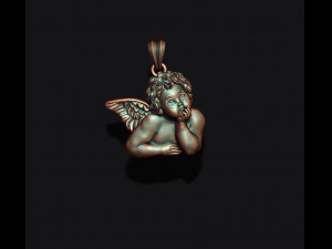 Dreaming angel pendant Model Cetak 3D