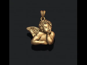 Dreaming angel pendant 3D Print Model