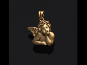 Dreaming angel pendant 3D Print Model